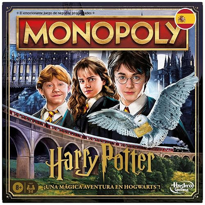 Monopoly Hasbro Gaming Harry Potter - Juego de Mesa ambientado en Hogwarts para 2 a 6 Jugadores a Partir de 8 años