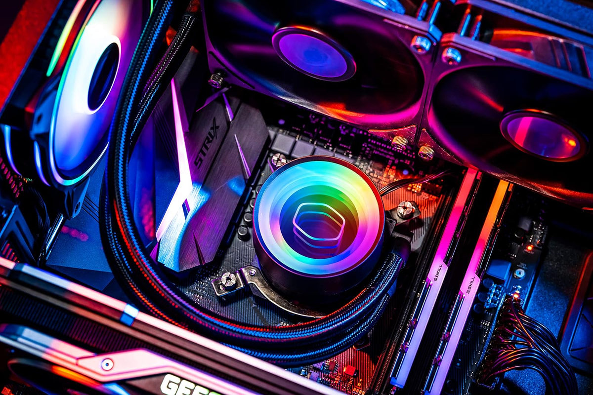 Cooler Master MasterLiquid ML240 - Enfriador líquido de CPU AIO de bucle cerrado, bomba de espejo ARGB, bomba de doble cámara, ventiladores SickleFlow 140 PWM, AMD Ryzen AM5/AM4, Intel LGA1700*/1200 (MLX-D24M-A18PK-R1)