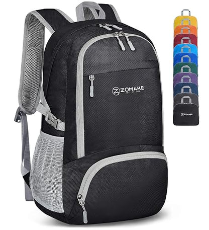 ZOMAKE Ultraligera Plegable Mochila, 30L Resistente Agua Viaje Mochila Liviana Empacable Bolsa Acampar Senderismo camina Mochila