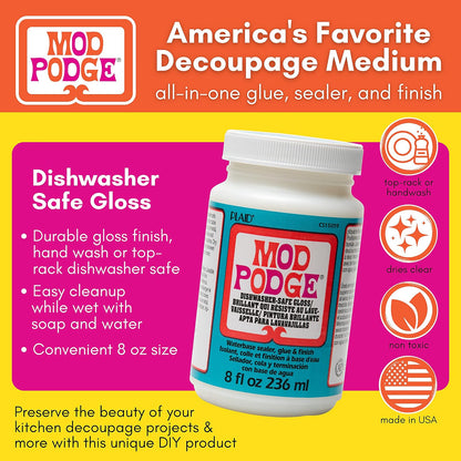 A cuadros: Mod Podg e manualidades, 236ML G, brillante