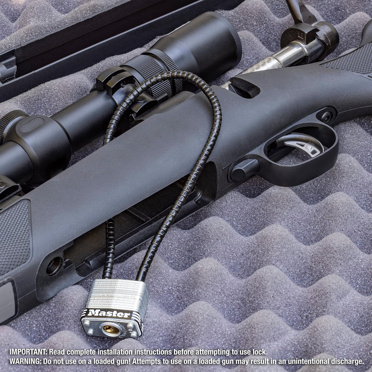 Master Lock 107DSPT Cable Gun Lock, Keyed Different