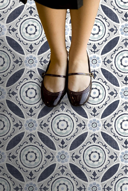 FloorPops FP2484 Sienna Peel & Stick Tiles Vinilo decorativo para piso, color azul
