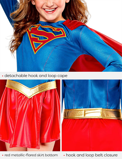 Rubie's Costume Disfraz de Supergirl para niños, Superchica, Rojo, Mediano