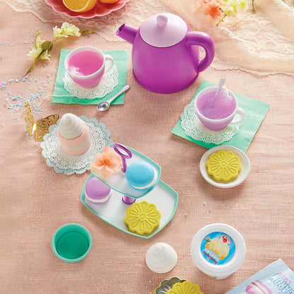 little tikes, Creative Chefs Kit Fiesta de Té, Juguetes de Cocina, Incluye Arena Make-It! Mix, 30 Acessorios, +3 Años