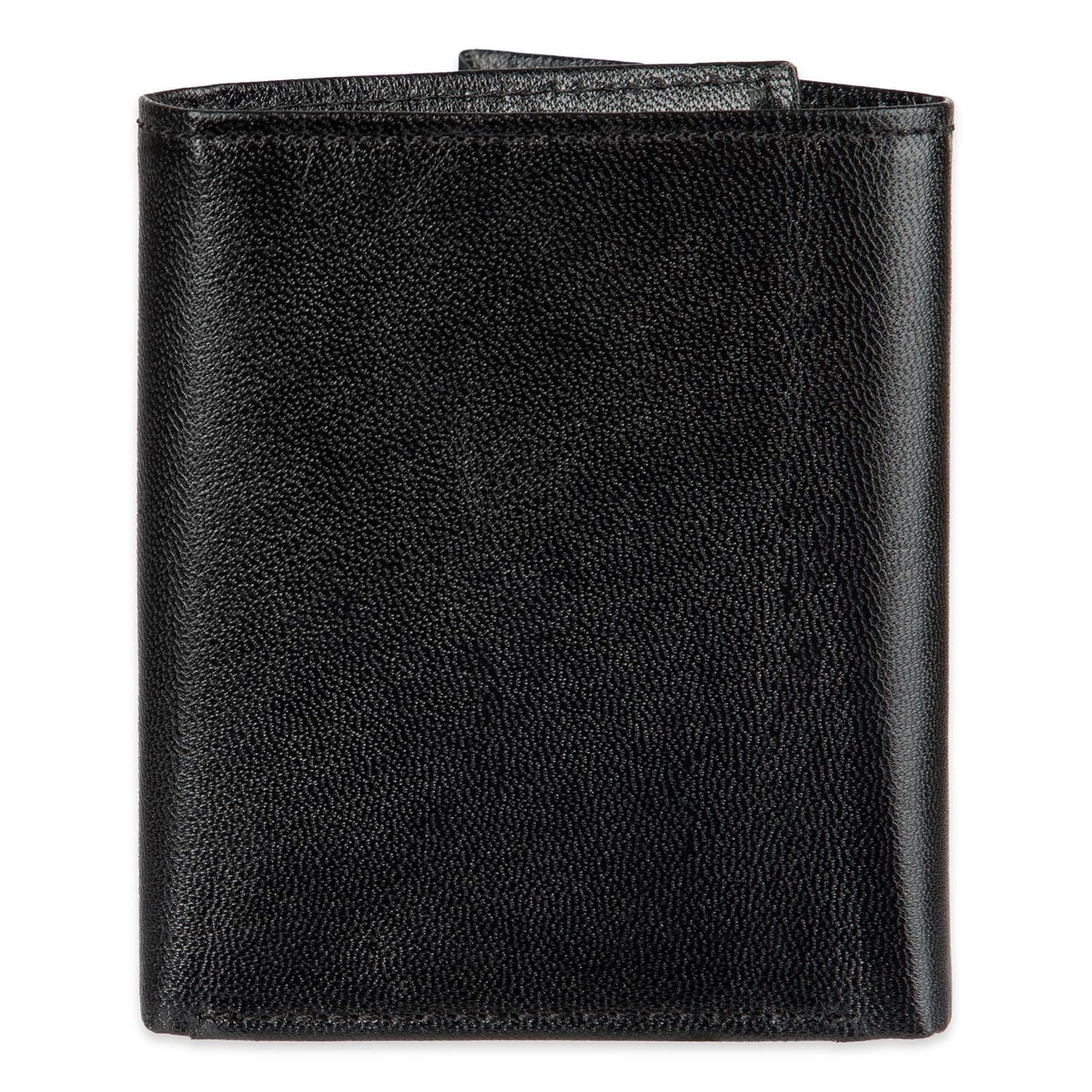 Dockers - portafolios triple para hombre de capacidad extra delgada, con múltiples ranuras para tarjetas y ventana de identificación, Negro verdadero, Talla única, portafolios triple de perfil delgado