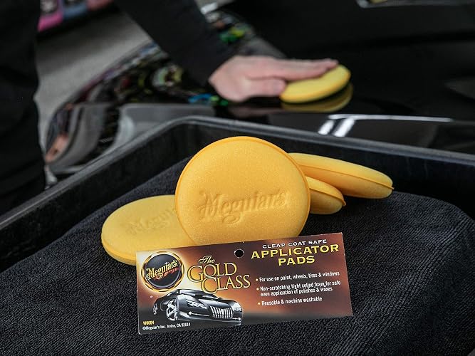 Meguiar's Oficial Perfect Clarity Sellador De Vidrio G8504 118 ml + Meguiar's Oficial Gold Class Esponjas Aplicadores W0004 4 Piezas