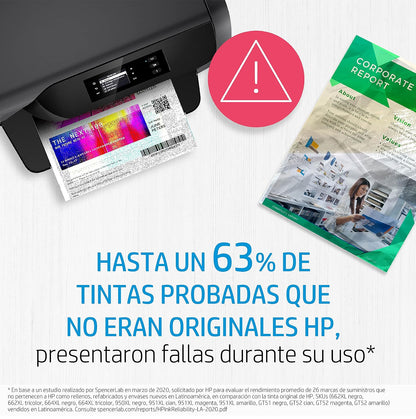 HP Cartucho 668 Original Negro (7FP37VL), para Impresoras Ink Advantage Series 2970, 4370