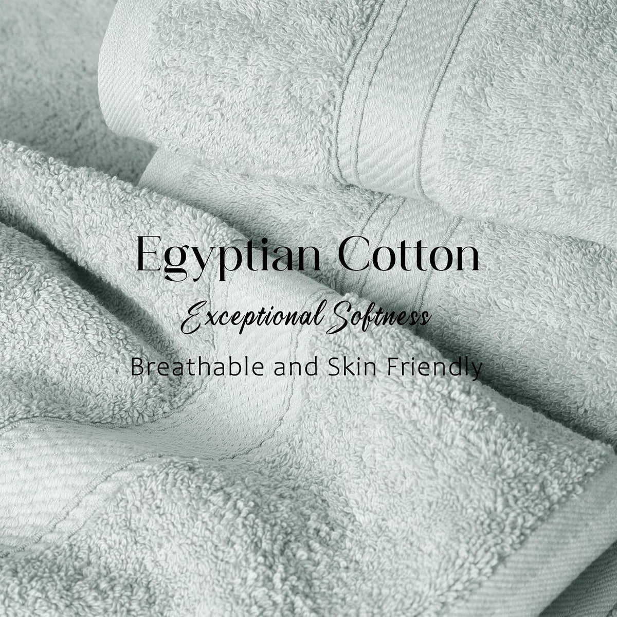 Superior, 900 gram, 100% Premium Long-Staple Combed Cotton 4-Piece Hand Towel Set, Seafoam