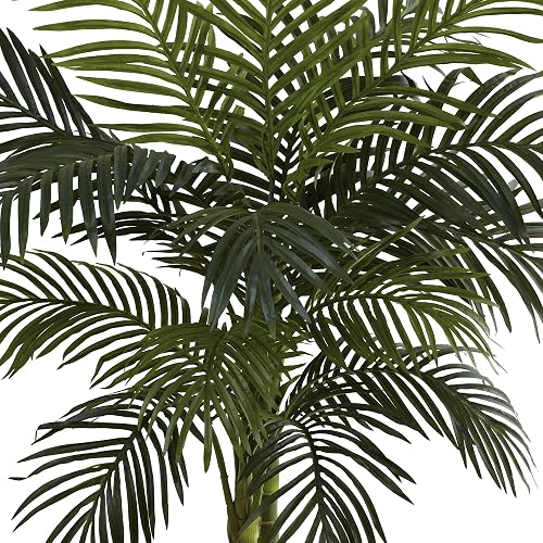 Nearly Natural 5357 Dorado caña Palmera, 4-Feet, Verde | 4 Pies, Verde, Artificial, Hojas Doradas