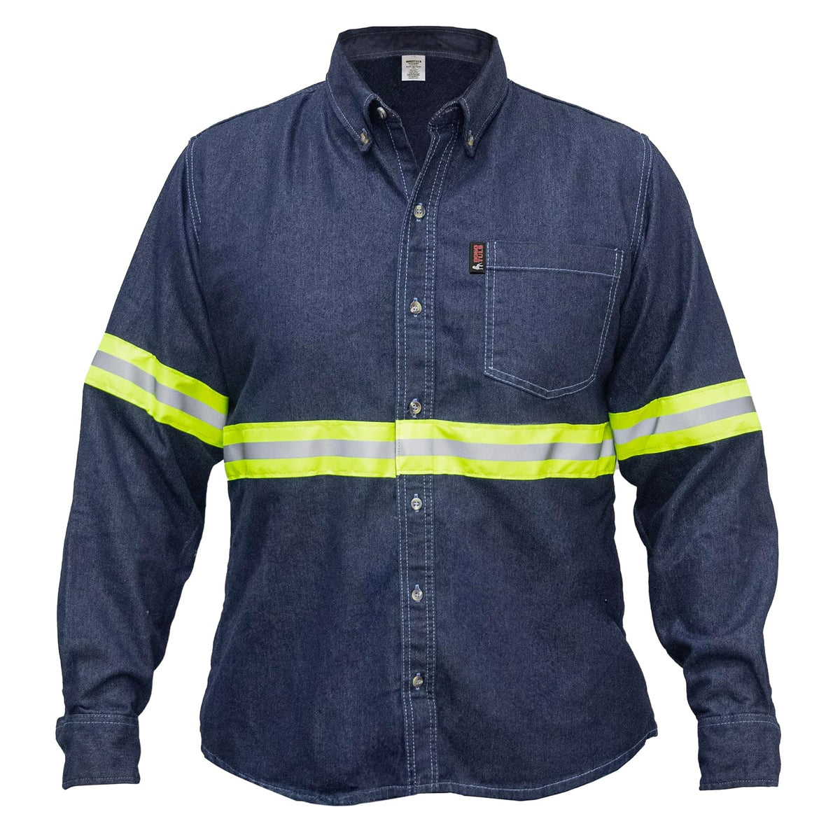 Dogotuls QB4003 Camisa de Mezclilla con reflejante Talla Grande