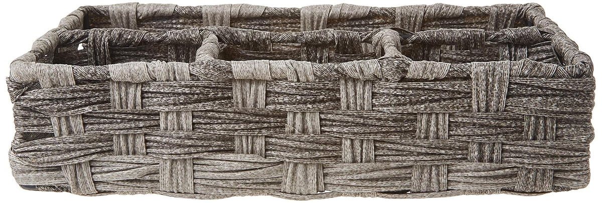 Whitmor Split Rattique 4 Section Tray Gray Wash