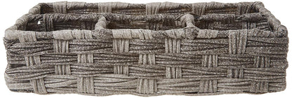 Whitmor Split Rattique 4 Section Tray Gray Wash