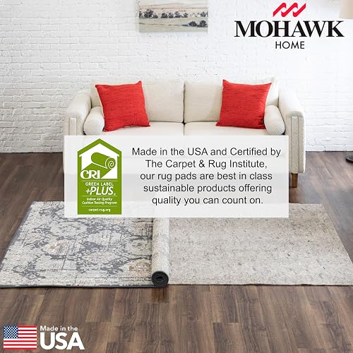 Mohawk Home - Alfombrilla antideslizante de 5 x 8 pies, fieltro de superficie doble de 1/4 de grosor + agarre de goma, seguro para todos los pisos