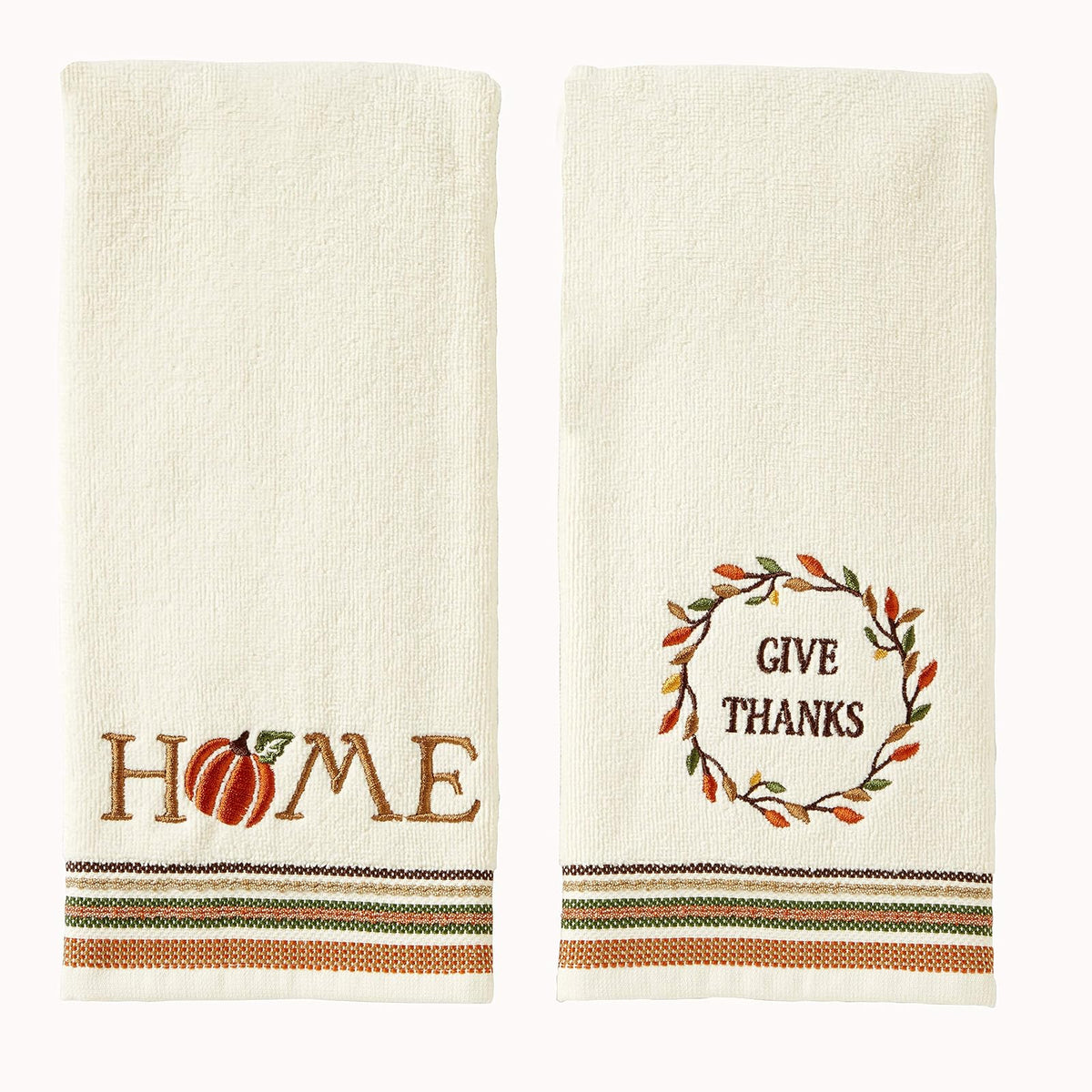 SKL Home - Juego de Toallas de Mano para baño, Cocina, Bar y Regalo, 2 Unidades Naturales