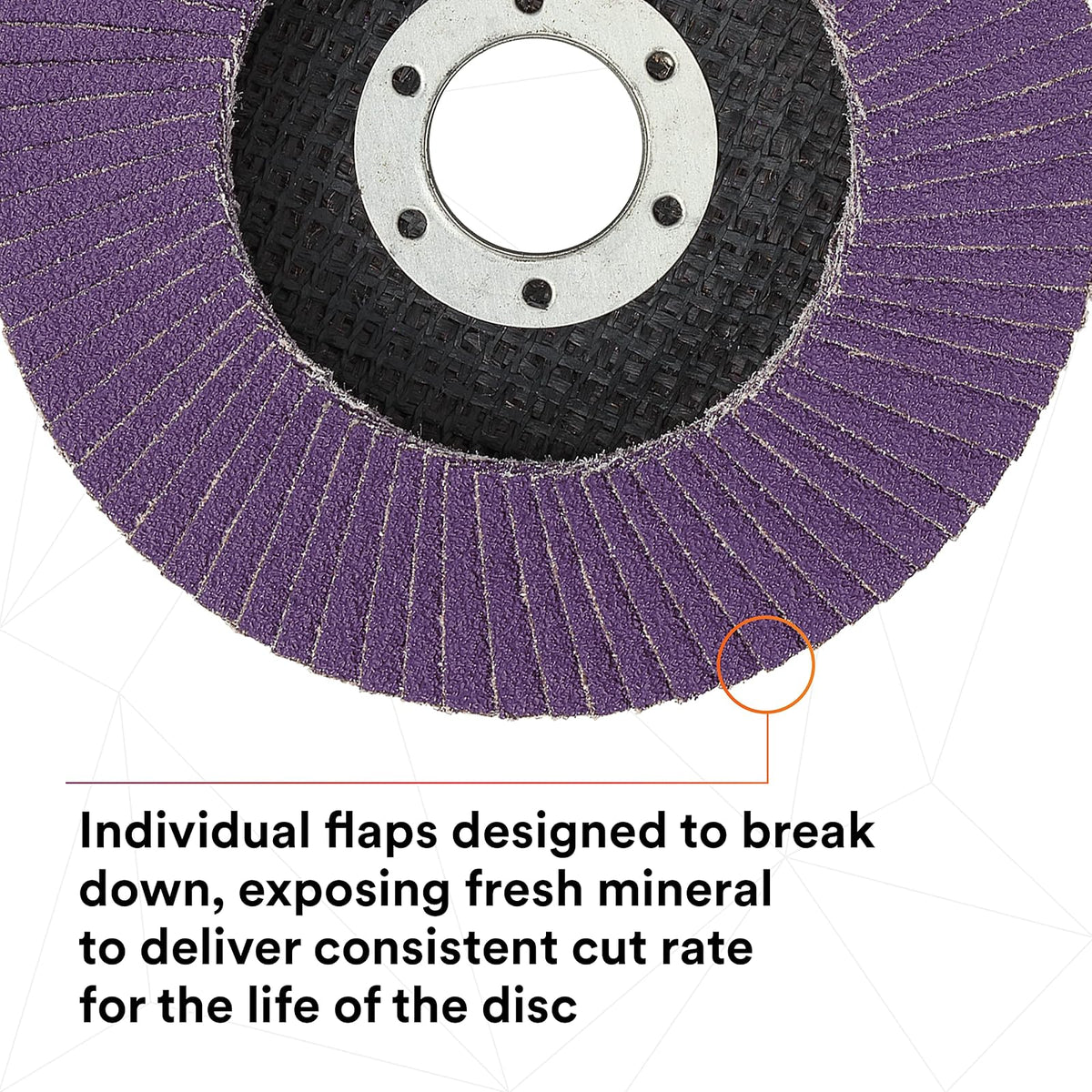 Disco de solapa 3M 769F, tipo 27, 80+, 4-1/2 x 7/8 pulgadas, abrasivo de alto rendimiento, disco de pulido y acabado de grano en forma de precisión de cerámica, acero al carbono, acero inoxidable