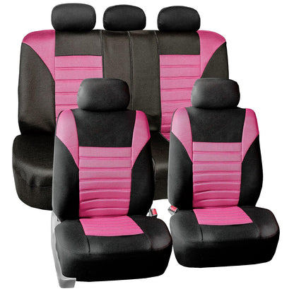 FH Group FB068PURPLE115 - Funda de Asiento de Automóvil Universal púrpura (Compatible con Malla de Aire de diseño en 3D Premium y Banco Trasero Dividido), Rosado - Rosado Full set