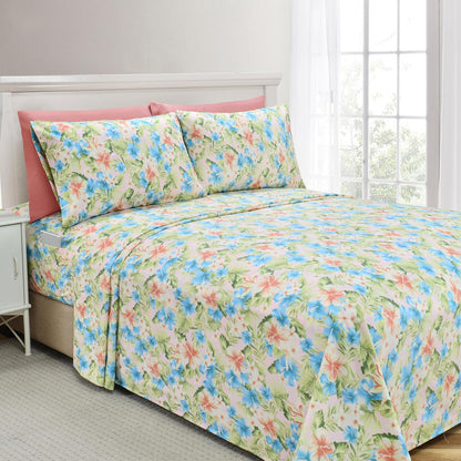 Elegant Comfort Juego de Sábanas 6 Piezas Microfibra Premium - Queen - Magnolia