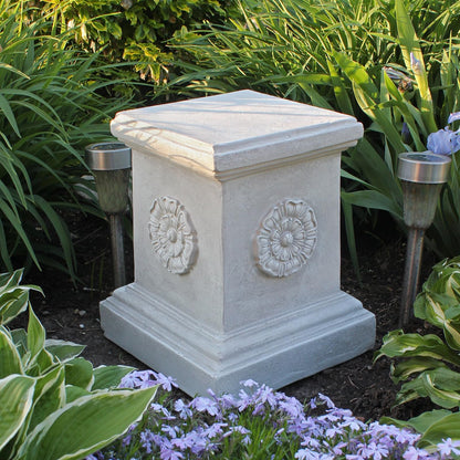 Design Toscano English Rosette Garden Sculptural Plinth - Large