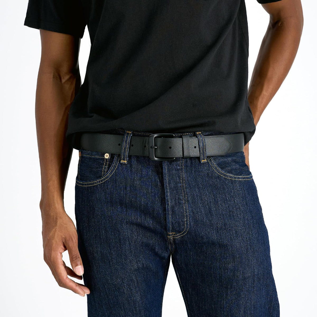 Levi's Cinturón elástico de cuero casual Cinturón para hombre