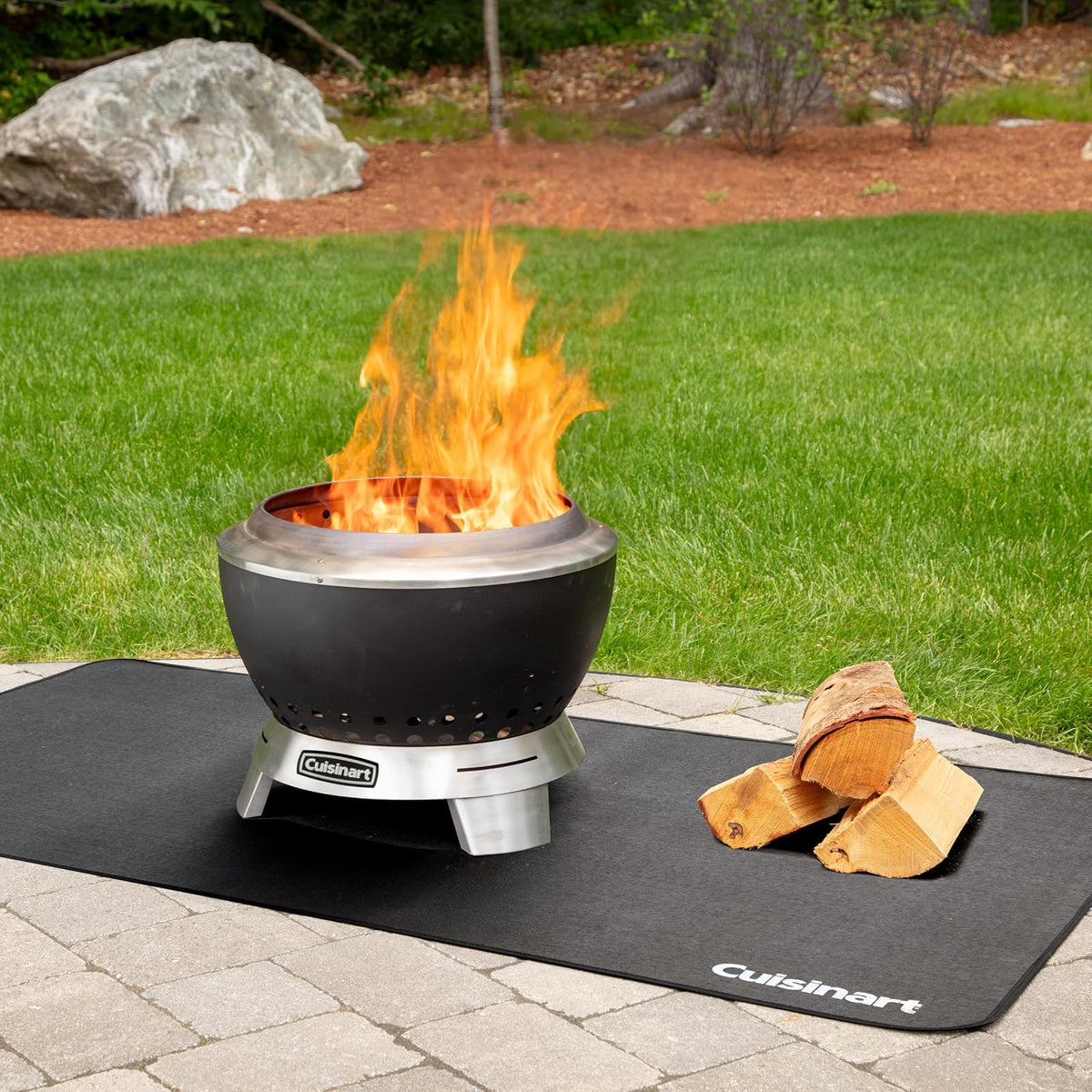 Cuisinart Fogatero Chimenea Cleanburn 50 cm Outdoors | Chimenea sin humo con flujo de aire inteligente,Bandeja de cenizas desmontable,Encendido rápido con una combustión prolongada