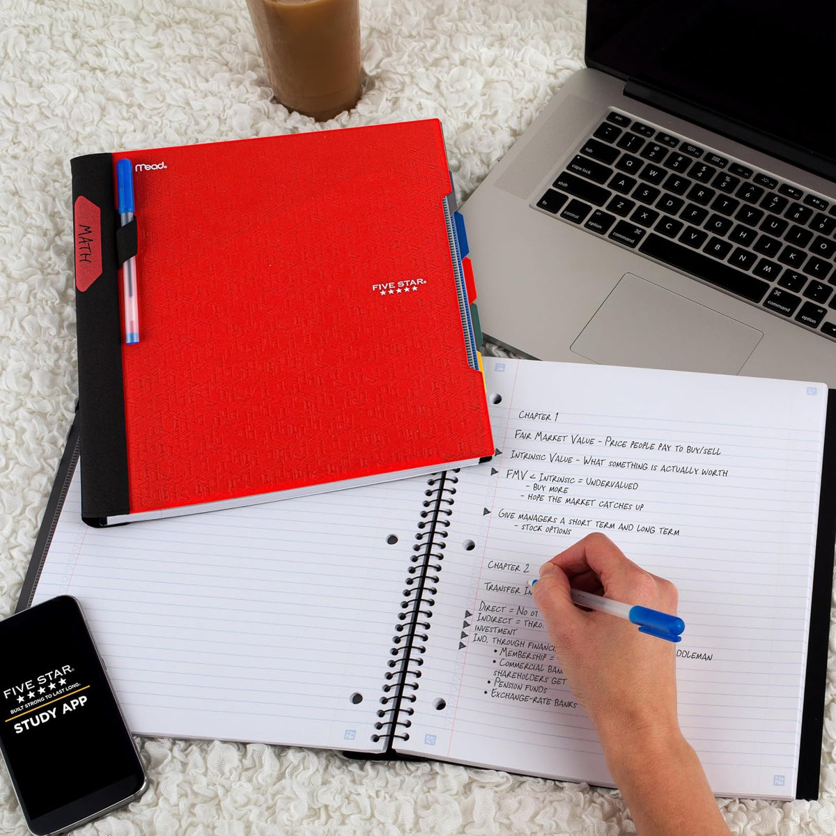 Five Star Cuaderno de 3 materias, 150 hojas, 1 paquete