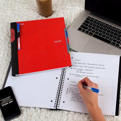 Five Star Cuaderno de 3 materias, 150 hojas, 1 paquete