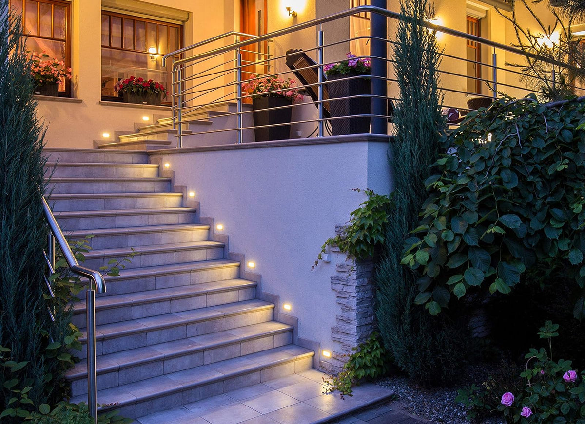 American Lighting SGL-HL-SS Horizontal Louver Faceplate for LED Step Light, Stainless Steel