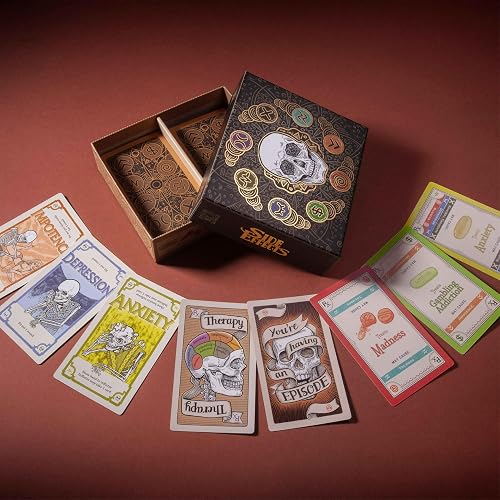 Pillbox Games Efectos Secundarios: desata la diversión y el Caos usando Terapia y medicamentos en Este Juego de Cartas de Golpe para 2 a 8 Jugadores