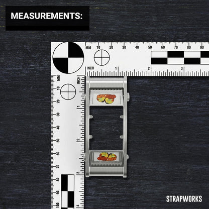 Strapworks Twocam - Hebilla de Doble Cara sin Costuras de Metal para Leva – 1 Pulgada – Paquete de 2