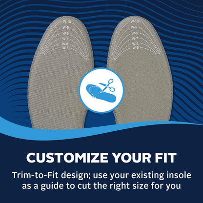 Airplus Memory Comfort - Plantillas para zapatos con espuma viscoelástica para aliviar la presión, para mujer, talla 5-11