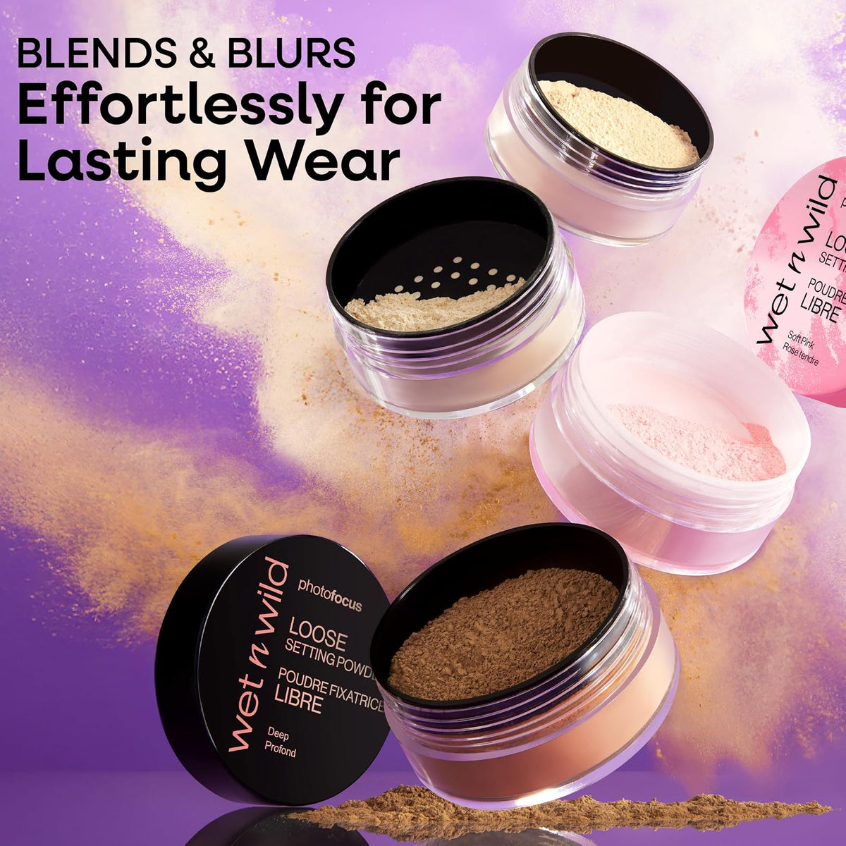 Wet n Wild Photo Focus Polvo Banana Suelto, Acabado Suave, Vegano, Sin Parabenos, Efecto Mate, Larga Duración, Fijador de Maquillaje Ligero para Base, Corrector y Rubor, Anti Flash en Fotos, Reduce Brillo