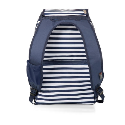 Picnic Time Zuma Insulated Cooler Backpack, Navy/White Stripes