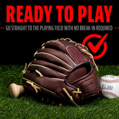 Franklin Sports - Guantes de béisbol RTP Pro - Guante de Campo de béisbol - Guante de Campo/Lanzador - 12 Pulgadas, café