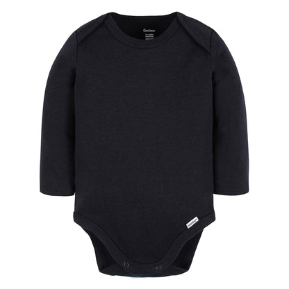 Gerber - Enterizo unisex de manga larga para bebé, paquete múltiple de 180 g/m²
