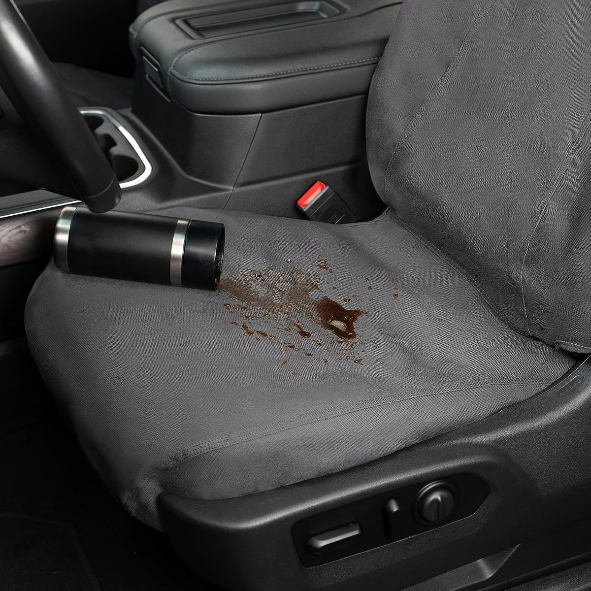 Covercraft Carhartt SeatSaver - Fundas de Asiento Personalizadas para Toyota Tacoma 2016-2023 | Asientos de cubeta de Primera Fila, Grava de Tela de Pato