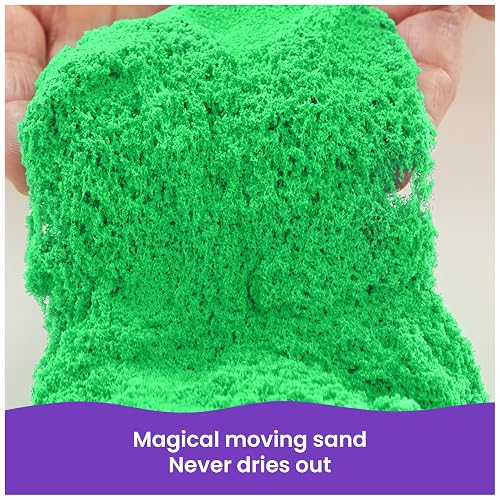 Kinetic Sand, el Juguete sensorial de Arena moldeable para niños, Verde, 907 g, Bolsa con Cierre hermético, a Partir de 3 años