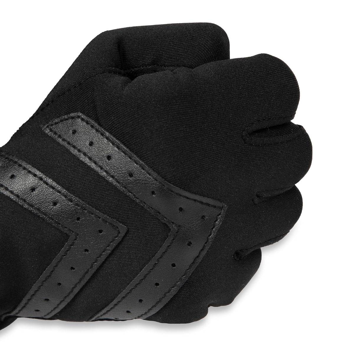 ISOTONER Guantes cortos de licra con tiras de piel en la palma guantes para clima frío para Mujer