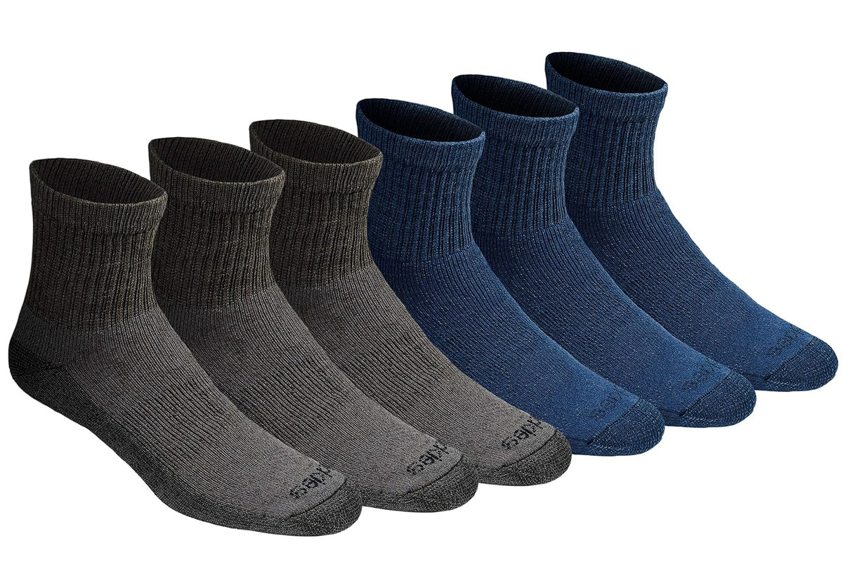 Dickies Calcetines Dri-Tech Control de Humedad para Hombre - Shoe Size: 6-12 - Mixed Denim (6 Pairs)