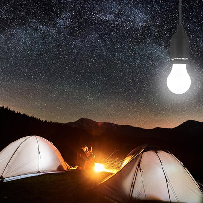 Wakeman 75-WL2028 - Linterna LED portátil para colgar en interiores, para camping, cochera en casa, patio y tienda al aire última intervensión, color negro, Negro