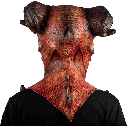 Ghoulish Productions Máscara De Látex Astaroth Devil´s, Accesorio Cosplay Calavera Demonio Rojo, Disfraz Aterrador para Halloween y Fiestas Temáticas, Cosplay Demonio con Cuernos, Diseño Artesanal