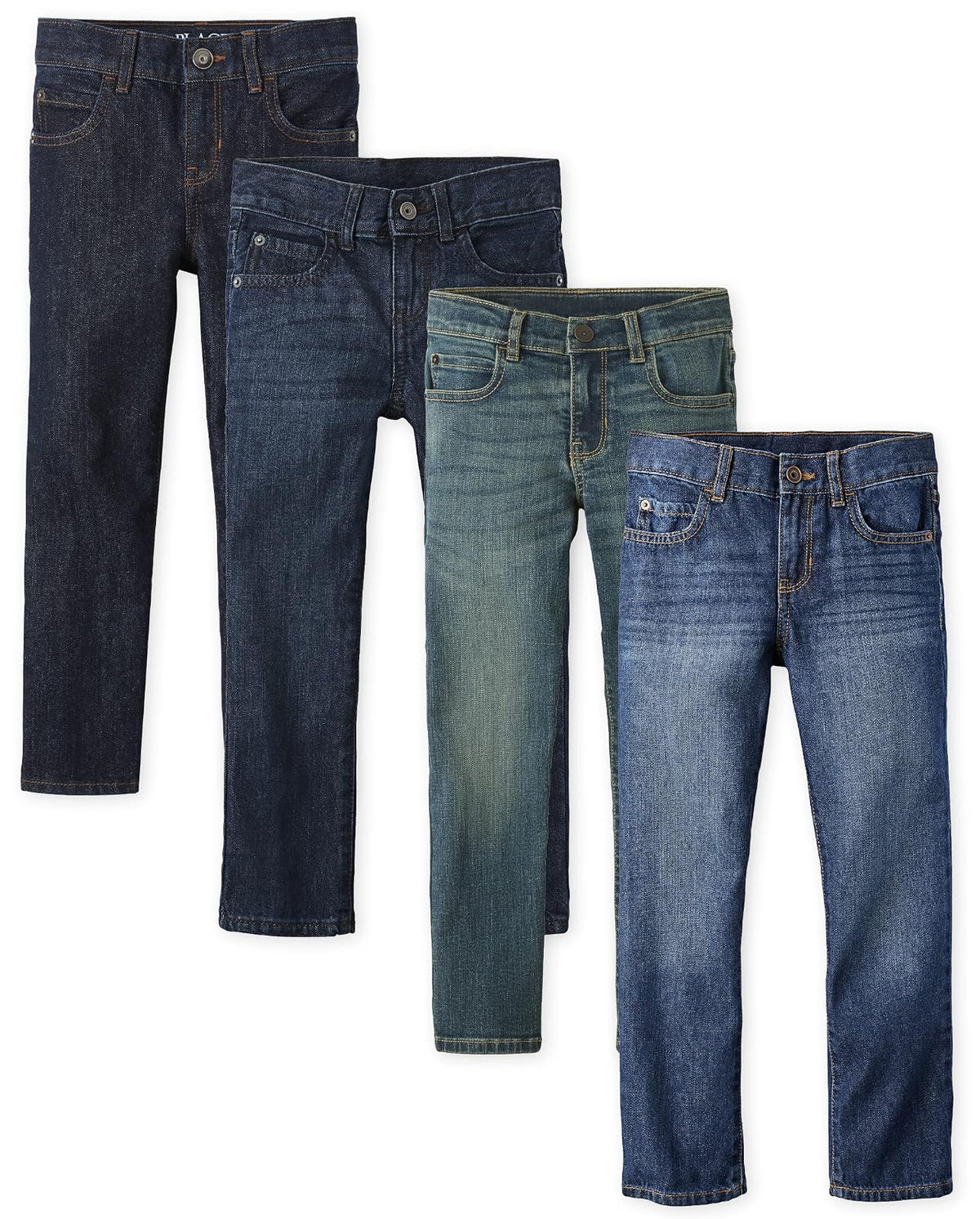 The Children's Place Paquete de 4 Jeans de Pierna Recta Jeans para Niños