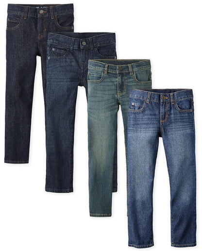 The Children's Place Paquete de 4 Jeans de Pierna Recta Jeans para Niños