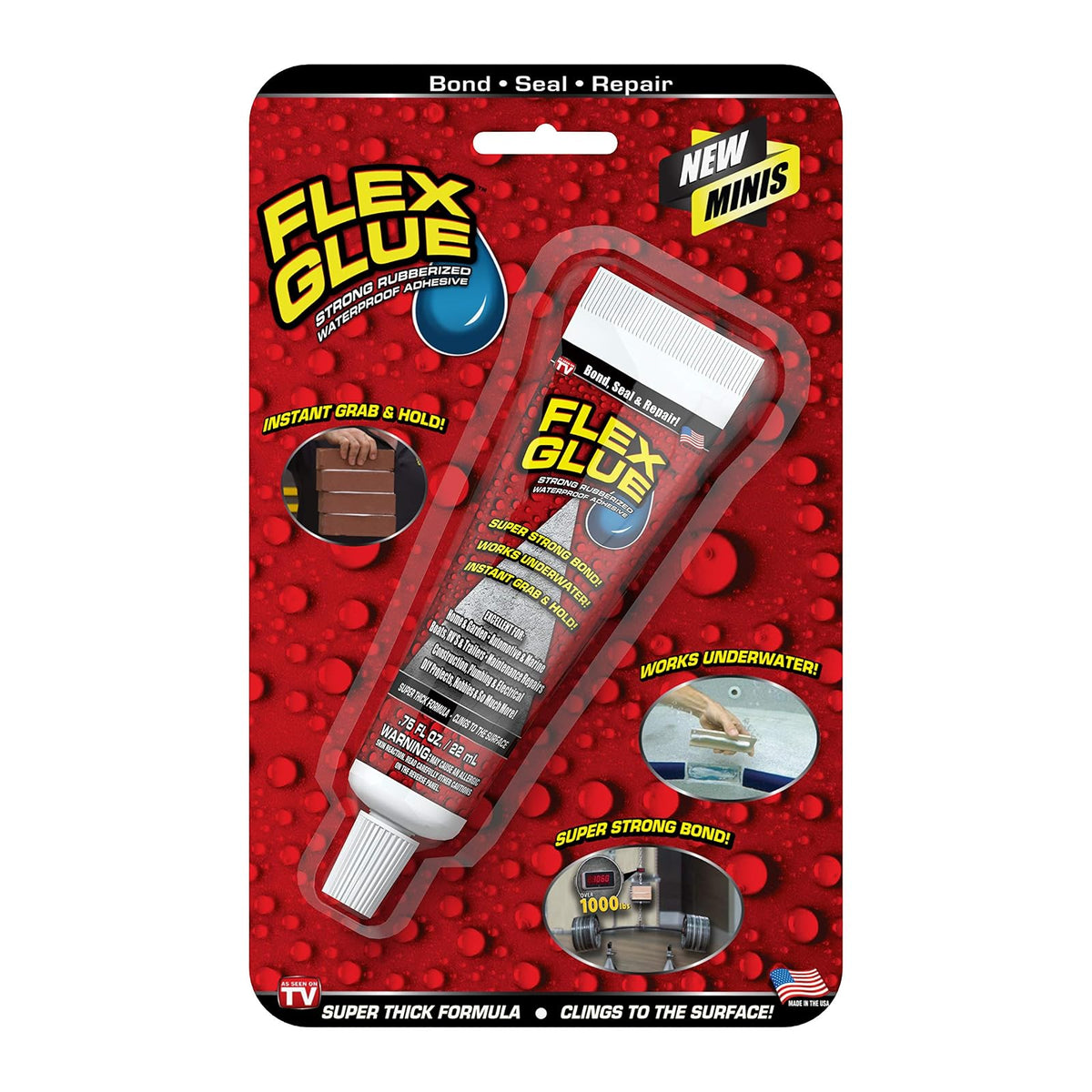 Flex Glue Mini Blanco 18 mL - Adhesivo Impermeable y Resistente UV