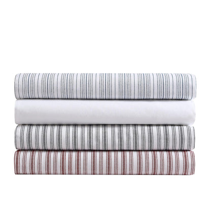 Nautica - Sábana Bajera Ajustable Individual, Ropa de Cama de percal de algodón, decoración Casual para el hogar (Blanco sólido, Individual)