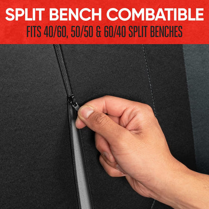 Motor Trend OmniFit MTSC-359 Fundas de Asiento Juego Completo para Camioneta/Van/SUV, Gris/Negro