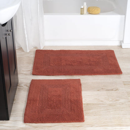 Lavish Home 67-0018-I Reversible Rug Set, Ivory, 2 Piece - Ladrillo