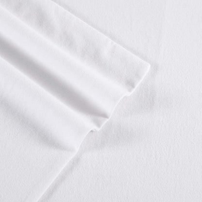 Eddie Bauer - Juego de sábanas matrimoniales, Franela de algodón, Cepillado para Mayor suavidad, decoración acogedora del hogar (Blanco, matrimonial)