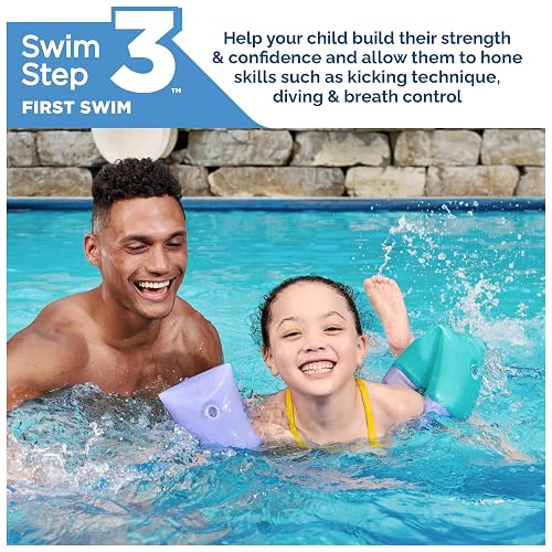 SwimWays Soft Swimmies Toddler Floaties, Learn-to-Swim Inflatable Pool Floats & Arm Floaties, Swimming Pool Accessories for Kids Aged 3-5