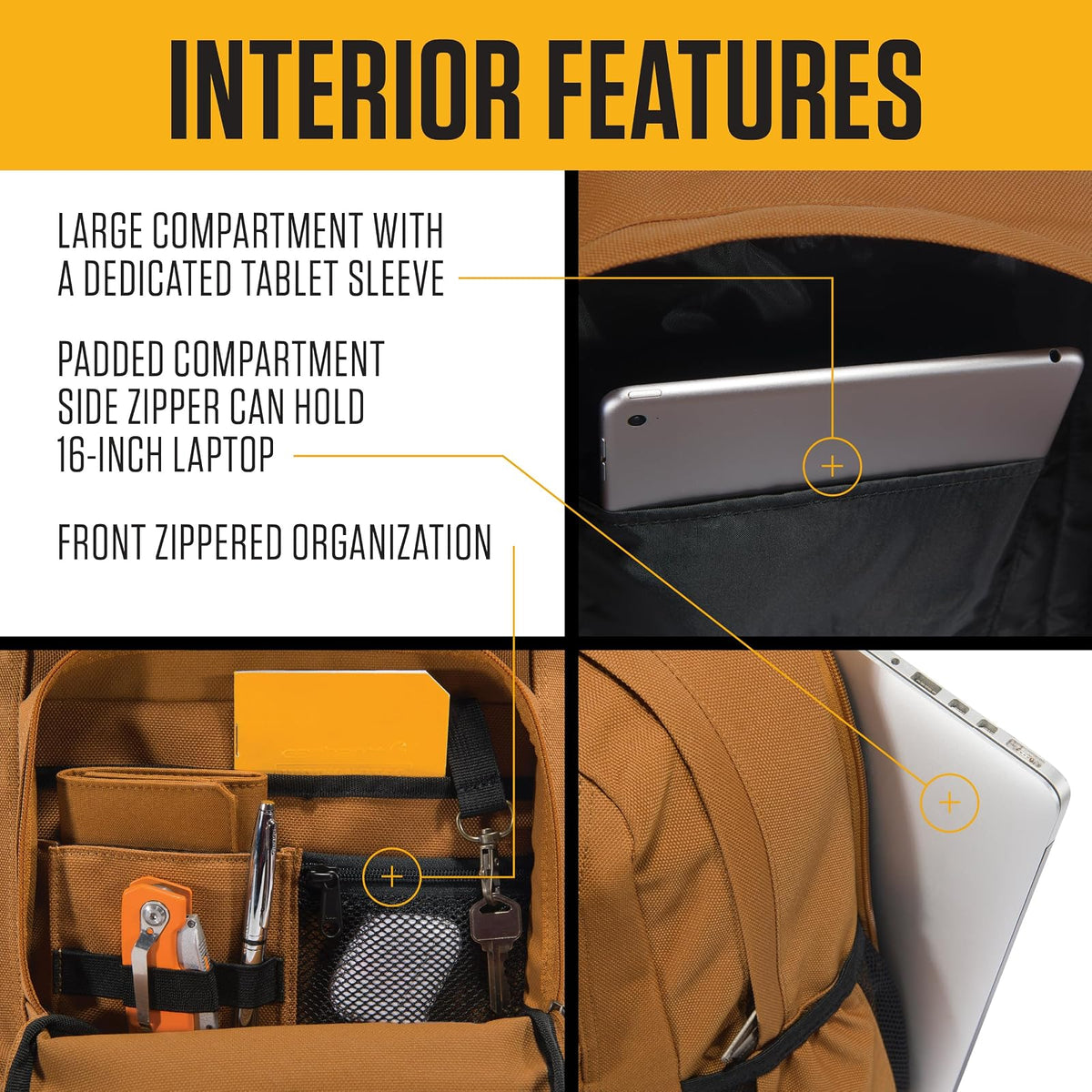 Carhartt 28l Dual-compartment Backpack, Durable Pack With Laptop Sleeve and Duravax Abrasion Resistant Base Mochila 28L Unisex adulto