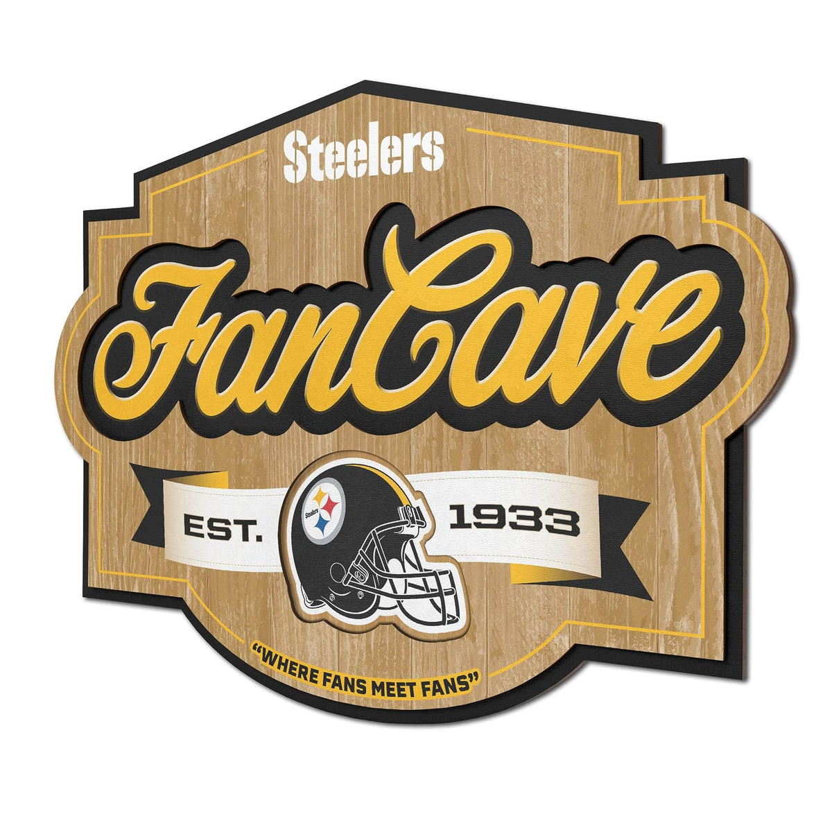 YouTheFan Letrero Decorativo NFL para Fan Cave - One Size - Pittsburgh Steelers